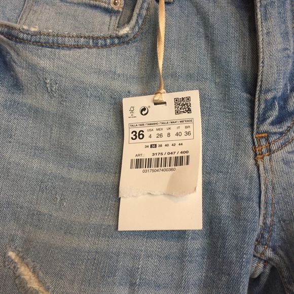 NWT Zara Jeans from premium denim collection - Picture 5 of 8